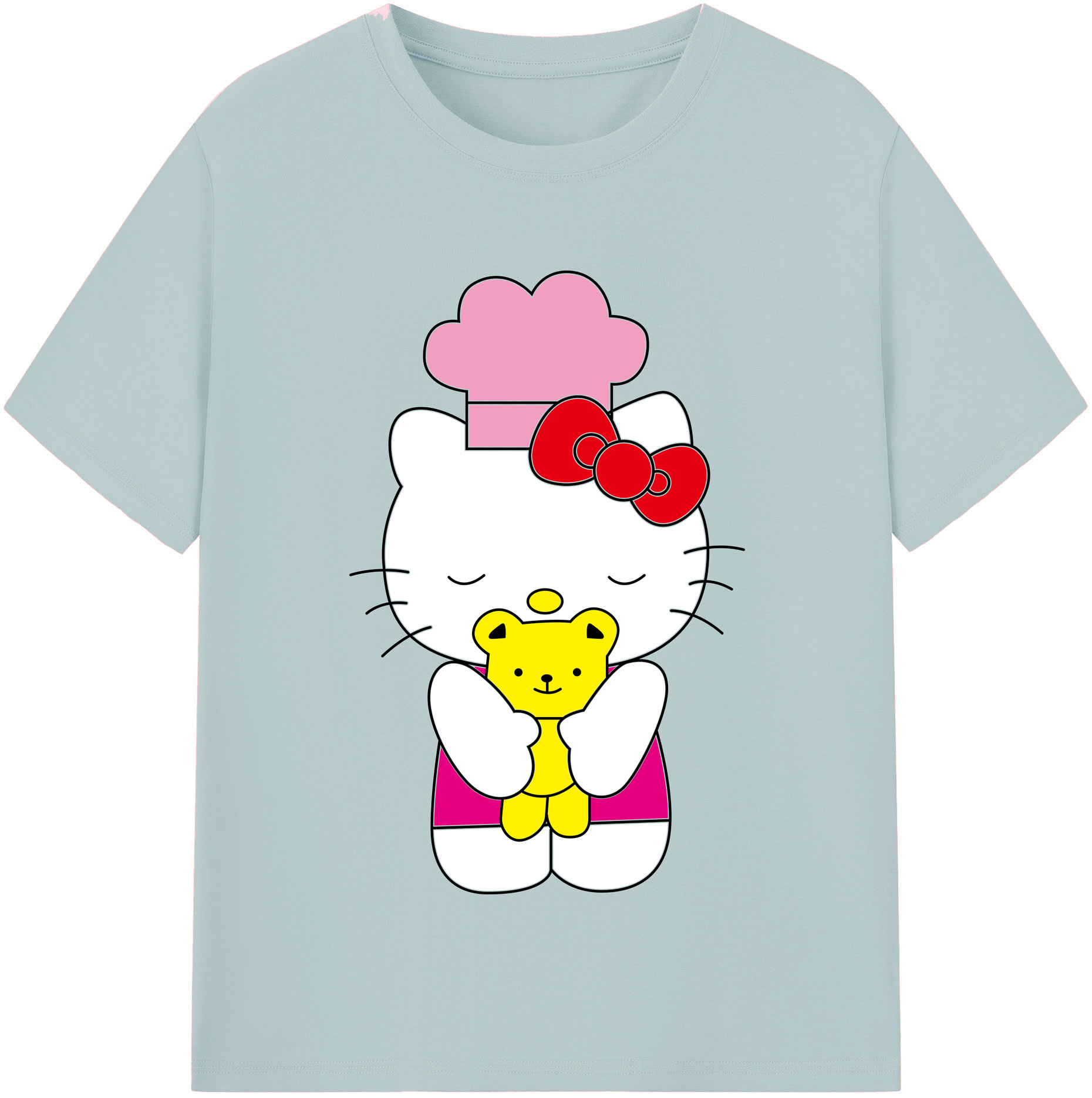 （画像用） Hello Kitty ハローキティ 綿100％半袖Tシャツ（フロントプリント）